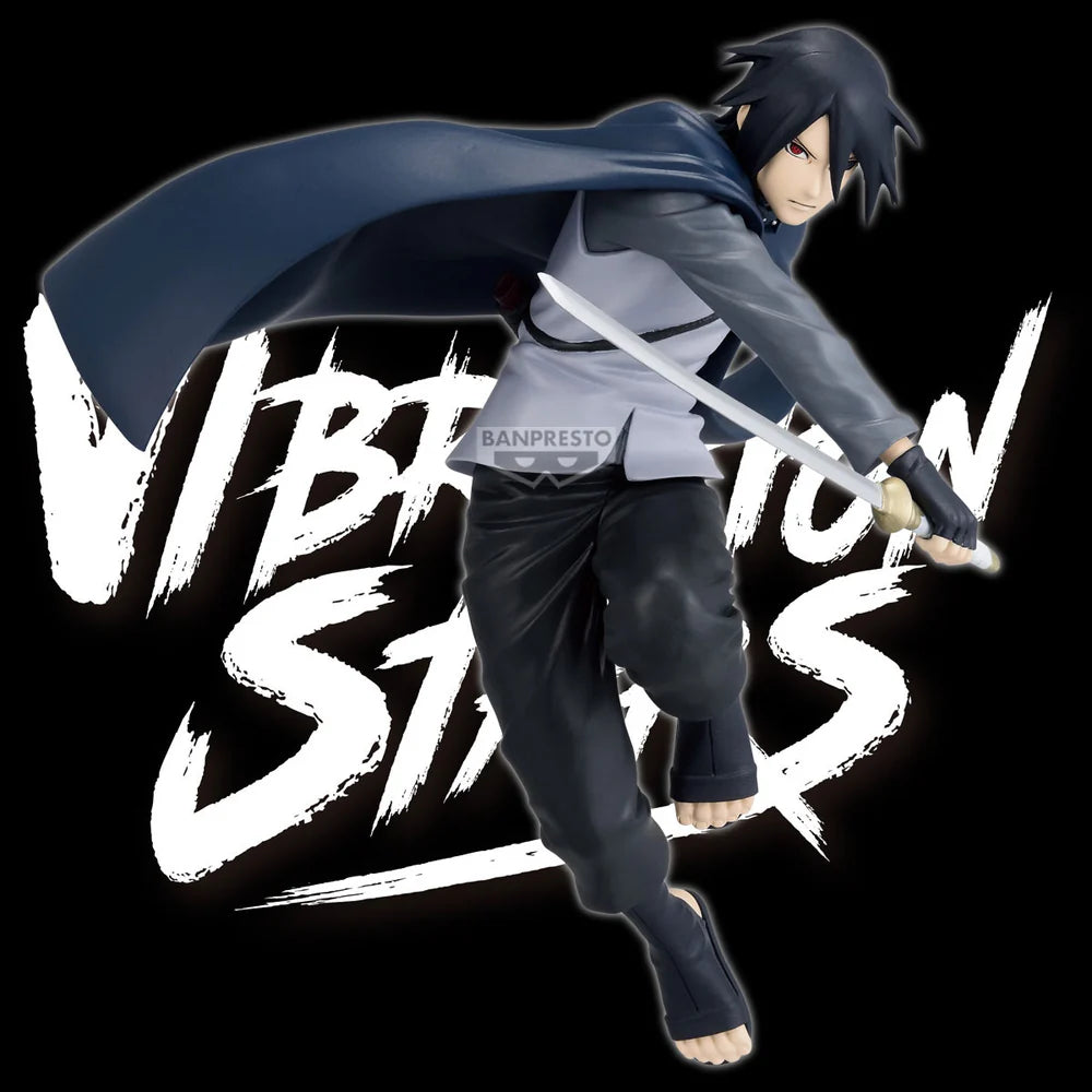 ⚡🖤 Boruto Vibration Stars – Sasuke Uchiha 🇯🇵✨ Figura Original 🗡️🔥