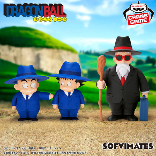 Set Dragon Ball SOFVIMATES – Son Goku, Krillin & Master Roshi Suit Style 3 (Original Japón)
